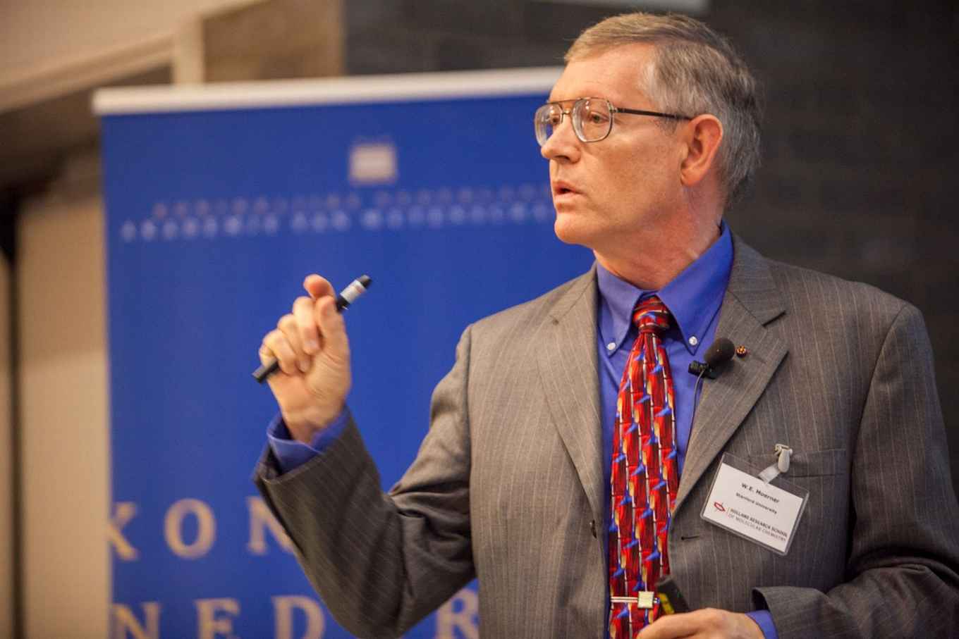Lecture by W.E. MoernerPhoto by Hanne Nijhuis